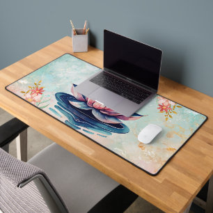 Serene Bloemblaadje Zuiverheid – Teal & Perzik Lot Bureaumat