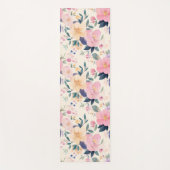 Serene Bloemen Roze Flow Elegante Kalmerende Esthe Yogamat (Voorkant)