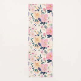 Serene Bloemen Roze Flow Elegante Kalmerende Esthe Yogamat