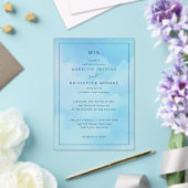 Serene Blue Gradient Wedding Invitation (Insitu (Mariage))