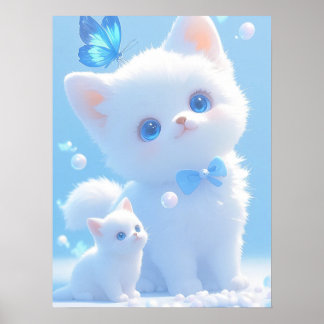 Serene Blue: Het verhaal van een Kat Poster