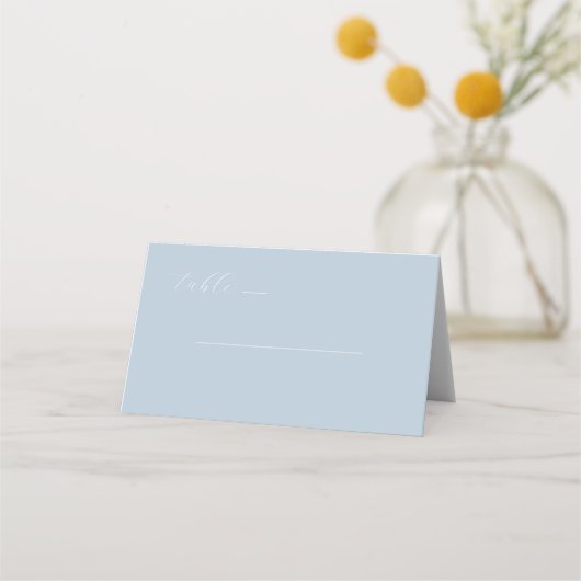Serene Blue Minimalist Table Sign (Voorkant)