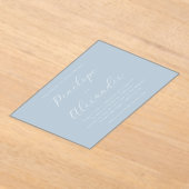 Serene Blue Minimalist Wedding Invitation (Poser)