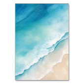 Serene Blue Ocean Beach Mariage Merci Cartes (Dos)