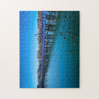 Serene Blue Pier Puzzel