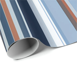 Serene Blue Striped Gift Wrap – rustig Cadeaupapier
