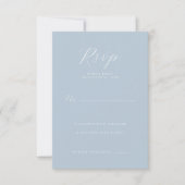 Serene Blue Typographic RSVP (Devant)
