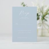 Serene Blue Typographic RSVP (Debout devant)