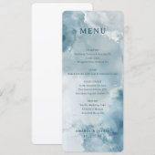 Serene Blue Watercolor Menu (Devant / Derrière)