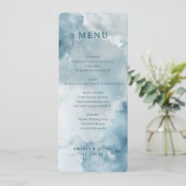 Serene Blue Watercolor Menu (Debout devant)
