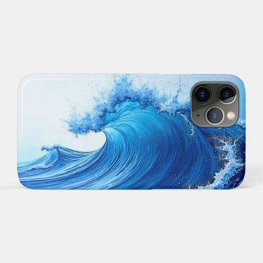 Serene Blue Wave Splashes Case-Mate iPhone Case (Achterkant (horizontaal))