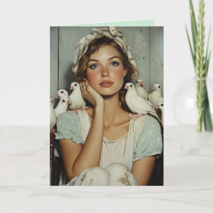 Serene Boerderij Maiden White Doves - Symbool van