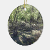 serene bosscène keramisch ornament (Links)