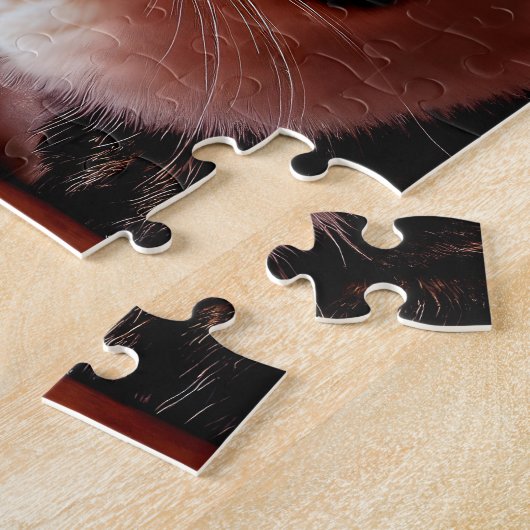 Serene Cat and Tulips Puzzle (Côté)