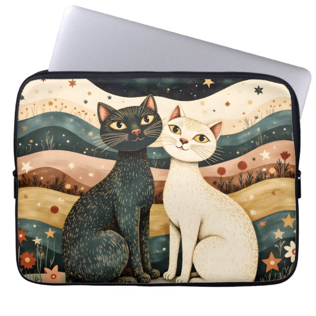 Serene Cats Laptop Sleeve (Voorkant)