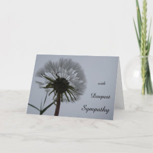 Serene Dandelion Sympathy Wenskaart Bedankkaart