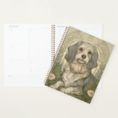 Serene Dog Planner avec un design apaisant (Devant avec enveloppe)
