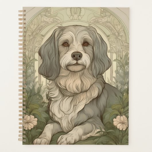 Serene Dog Planner avec un design apaisant (Devant)