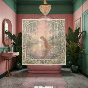 Serene Elegantie Nouveau Baden Douchegordijn