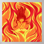 Serene Flame Princess Poster (Voorkant)