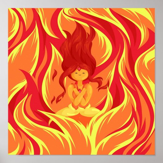 Serene Flame Princess Poster (Voorkant)