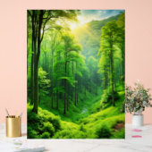 Serene Forest Glow" Mur Art. (Mariage)