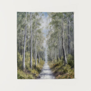 Serene Forest Path - rustige Natuur landschapskuns Wandkleed