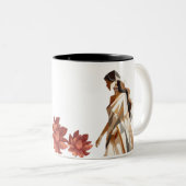 Serene Girl & Pink Lotus Flower Mug (Devant droit)