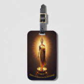 Serene Gouden Boeddha wijsheid, Bagagelabel (Voorkant (verticaal))