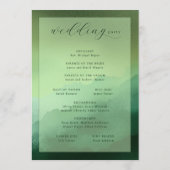 Serene Green Wedding Ceremony Program Programma (Achterkant)