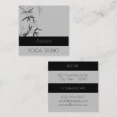 Serene grijs bamboe holistisch Visitekaartje (Voorkant / Achterkant)
