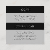 Serene grijs bamboe holistisch Visitekaartje (Achterkant)