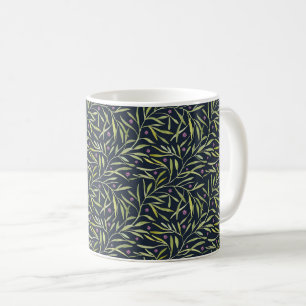 Serene Groene Bladerrijke Wijnstokken met Roze Blo Koffiemok