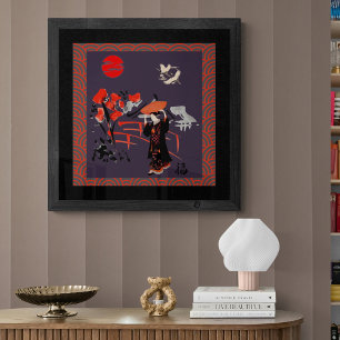 Serene Happiness Een Japans kunstmeesterwerk Perfect Poster