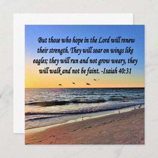 SERENE ISAIAH 40:31 SCHERPLOSSING KAART (Voorkant / Achterkant)