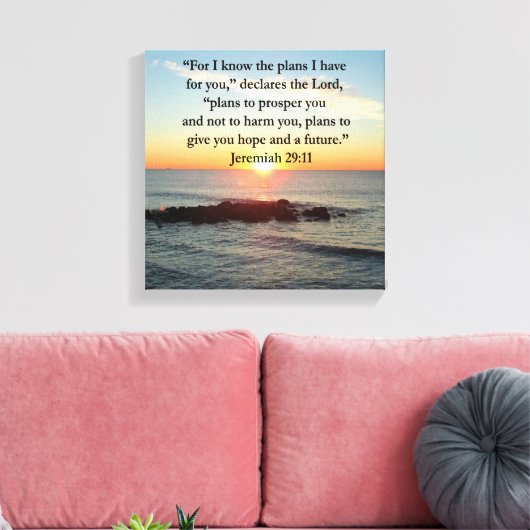 SERENE JEREMIAH 29:11 SUNRISE CANVAS AFDRUK (Insitu (Woonkamer))