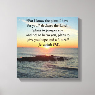 SERENE JEREMIAH 29:11 SUNRISE CANVAS AFDRUK