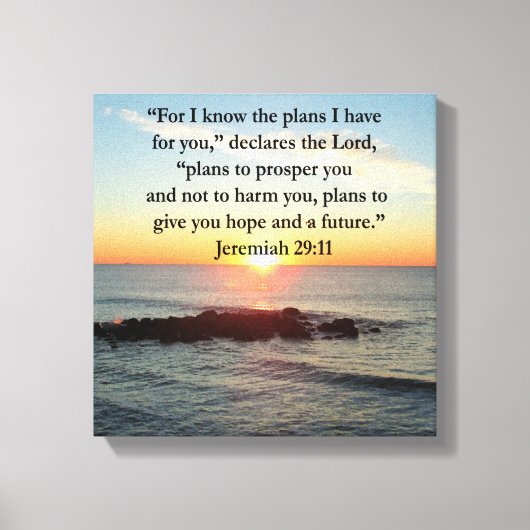 SERENE JEREMIAH 29:11 SUNRISE CANVAS AFDRUK (Voorkant)