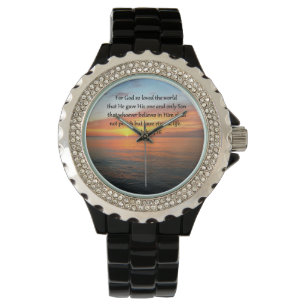 SERENE JOHN 3:16 SUNRISE FOTO HORLOGE