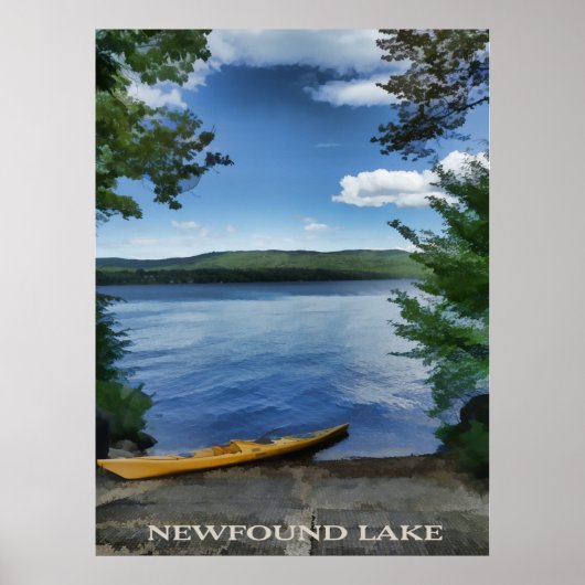 Serene Kayak op Newfound Lake Poster (Voorkant)