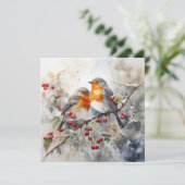 Serene Kerstgeluk Feestdagenkaart (Staand voorkant)