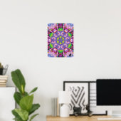 Serene Kinetic Collage Kaleidoscope Poster (Bureau à domicile)