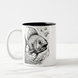 Serene Koi Pond Two-Tone Mok - 11 oz
