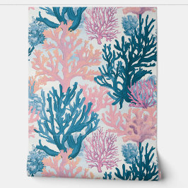Serene koraalrif patroon muur decor behang