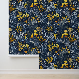 Serene koraalrif patroon muur decor behang