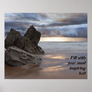 Serene Kust bij Zonsondergang Poster