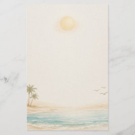 Serene Kuststrand Briefpapier