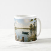 Serene Lakeside Botanical Nature Meditation Mug (Devant droit)