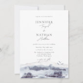 Serene Landscape Waterverf Wedding Kaart (Voorkant)