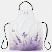 Serene Lavender Butterfly – Personalized Monogram Schort (Voorkant)